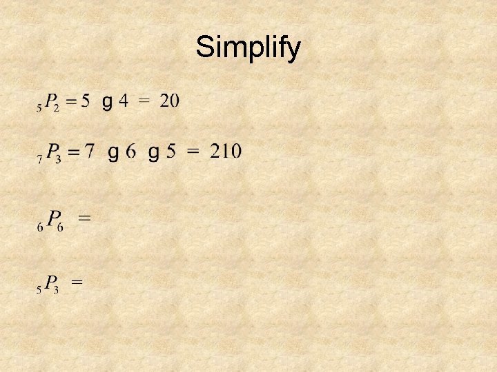 Simplify 