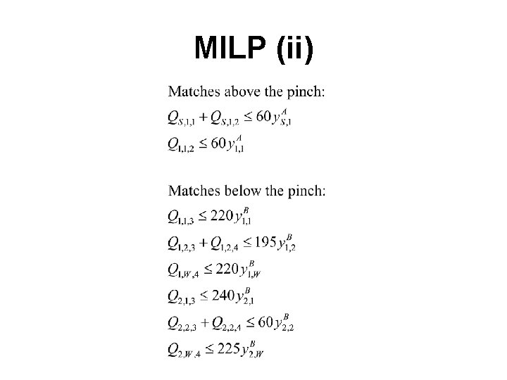 MILP (ii) 