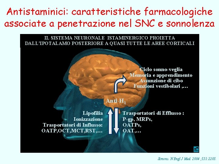 Antistaminici: caratteristiche farmacologiche associate a penetrazione nel SNC e sonnolenza IL SISTEMA NEURONALE ISTAMINERGICO