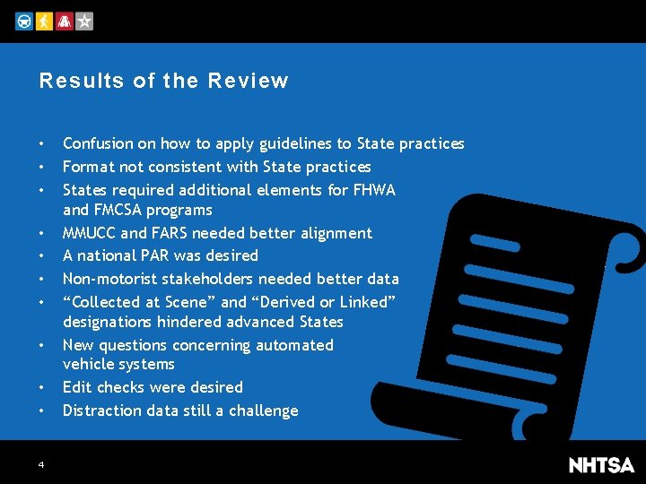 Results of the Review • • • 4 Confusion on how to apply guidelines