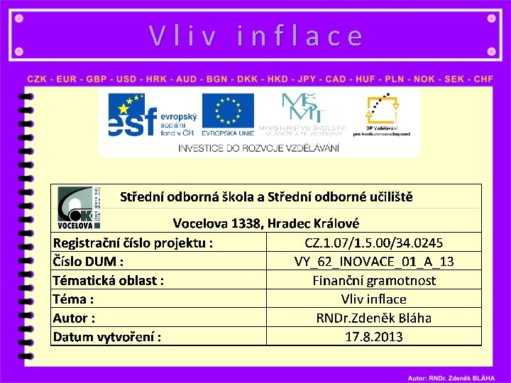 Vliv inflace 