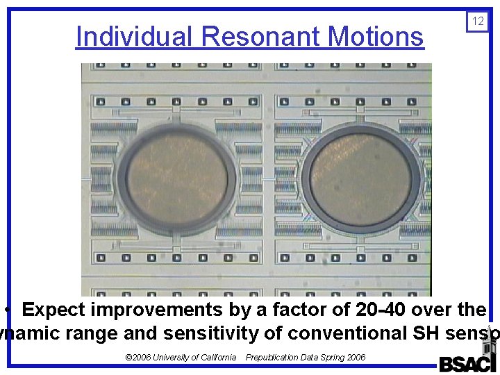 Individual Resonant Motions 12 • Expect improvements by a factor of 20 -40 over