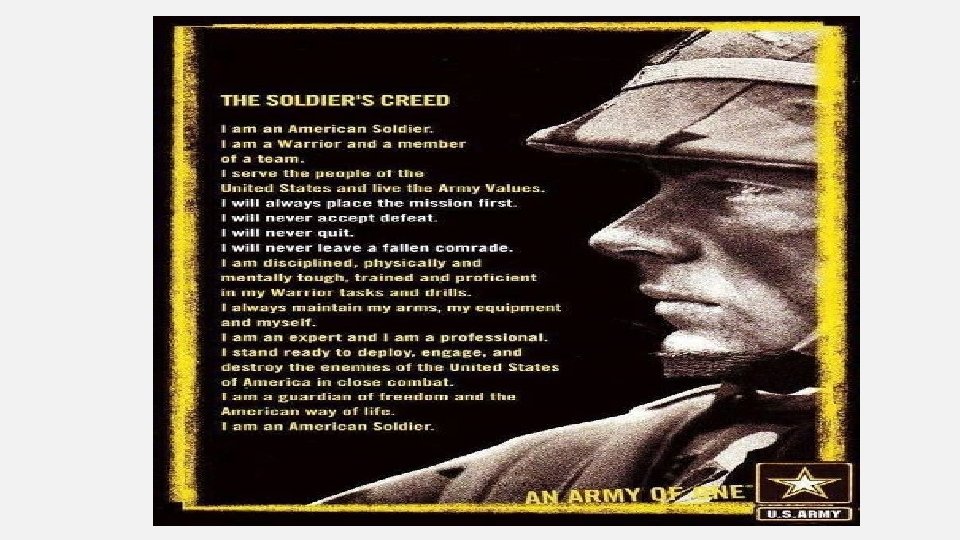 THE SOLDIER’S CREED 