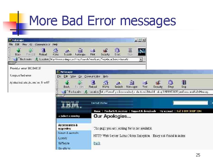 More Bad Error messages 25 