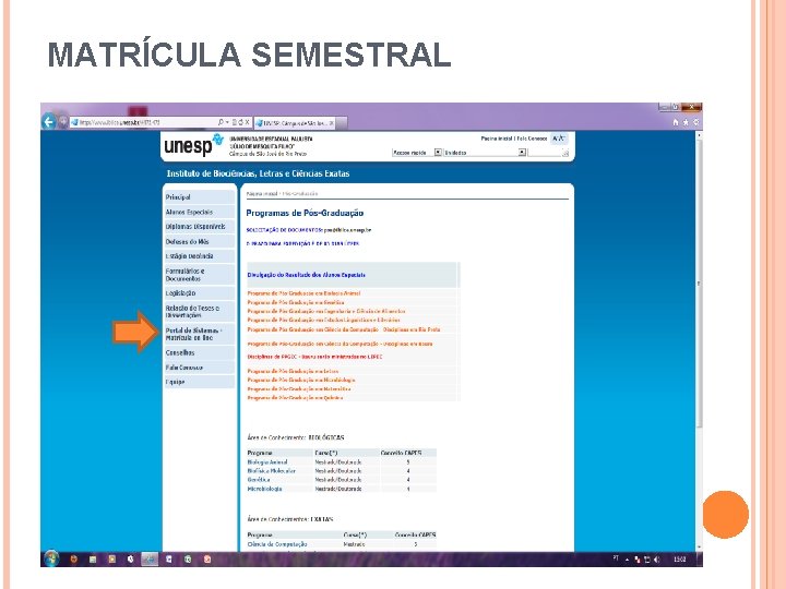 MATRÍCULA SEMESTRAL 