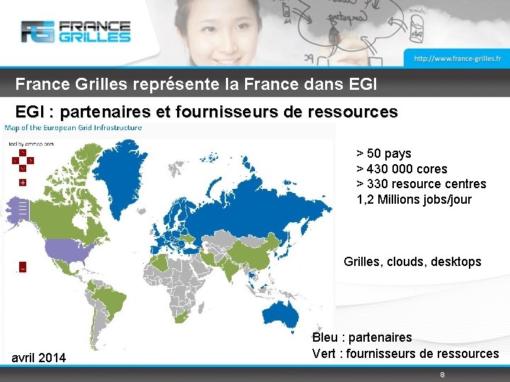 France Grilles représente la France dans EGI : partenaires et fournisseurs de ressources >