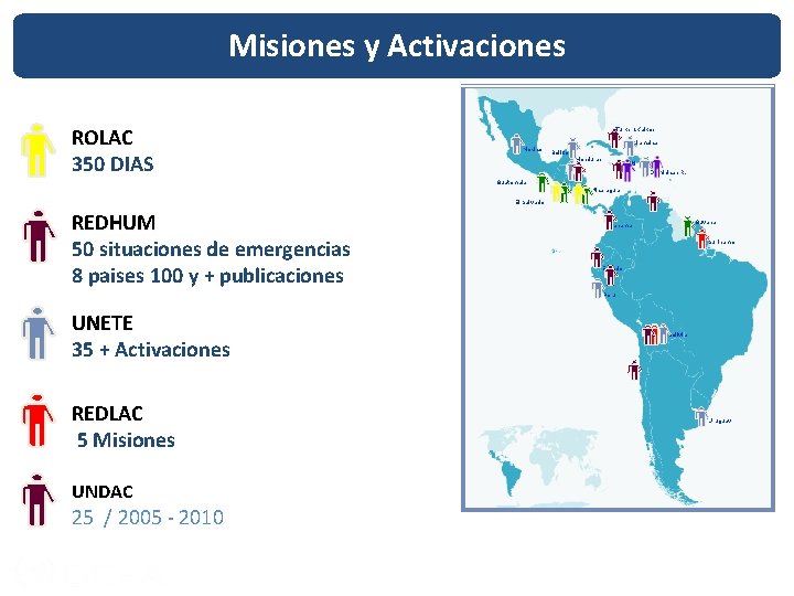 Misiones y Activaciones ROLAC 350 DIAS Turks &Kaikos Jamaica Mexico Belize Honduras Haiti Dominican