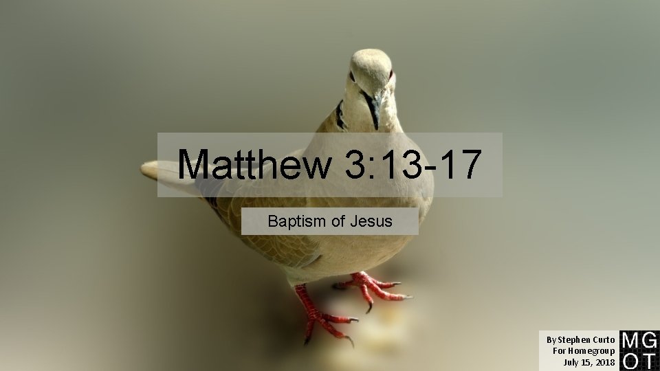 Matthew 3 13 17 Baptism Of Jesus By