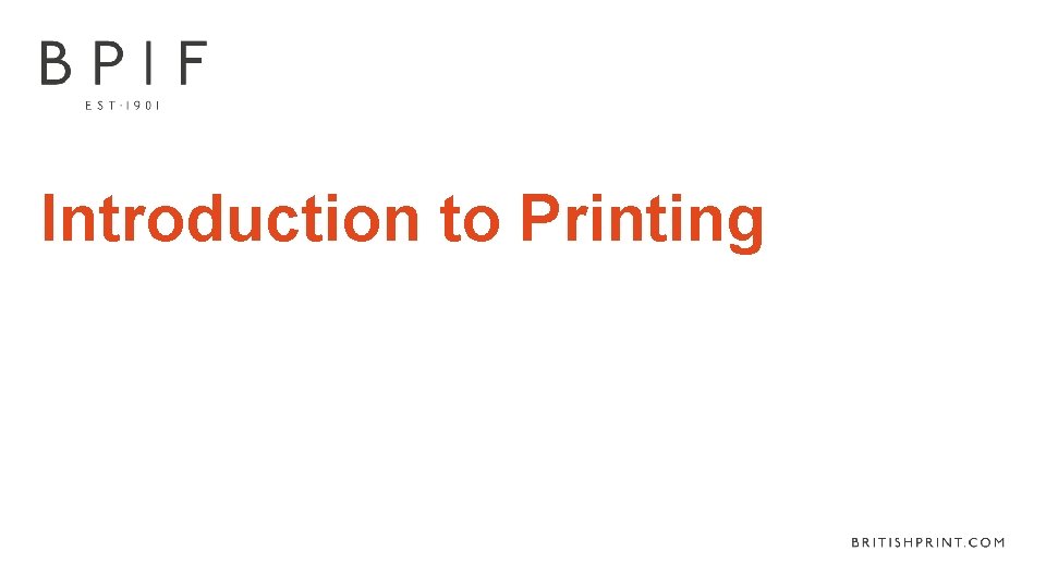 Introduction to Printing 