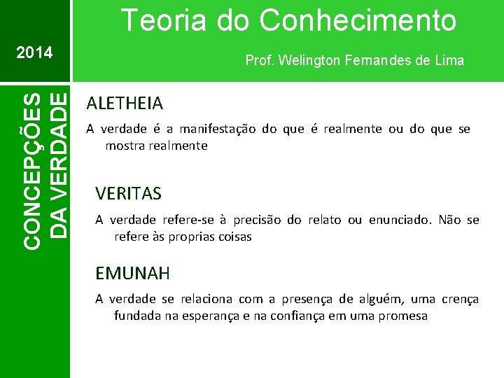 2014 Introduo a Teoria do Conhecimento Filosofia Faculdades
