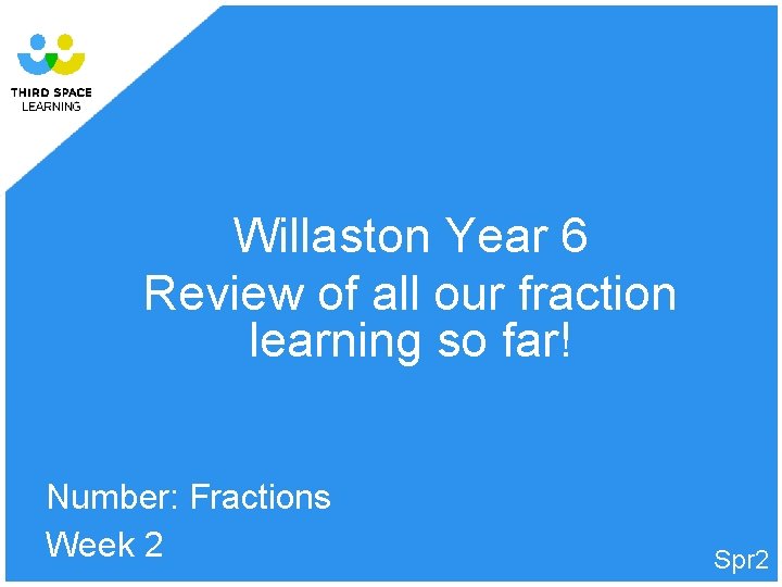 Willaston Year 6 Review of all our fraction learning so far! Number: Fractions Week