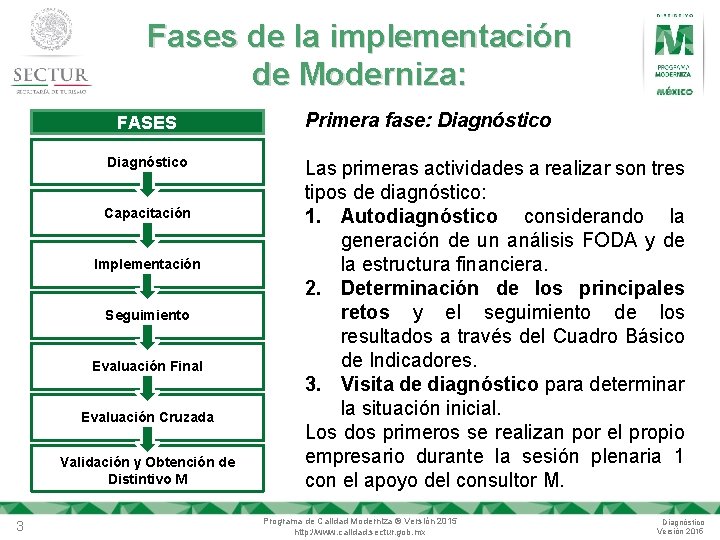 Sistema de Gestin Moderniza Fases de implementacin del
