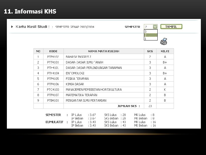 11. Informasi KHS 