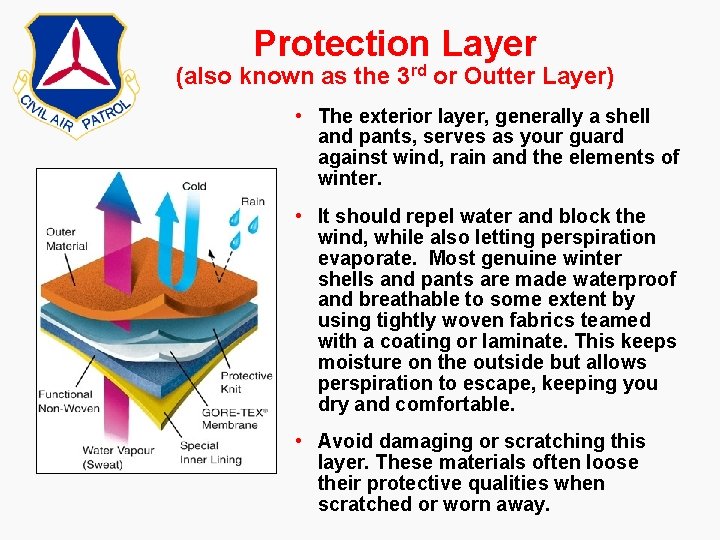 Protection Layer (also known as the 3 rd or Outter Layer) • The exterior Protection Layer (also known as the 3 rd or Outter Layer) • The exterior