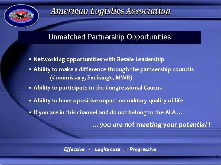 Unmatched Partnership Opportunities • Networking opportunities with Resale Leadership • Ability to make a