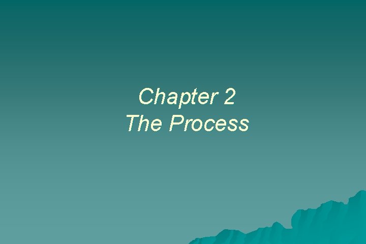 Chapter 2 The Process 