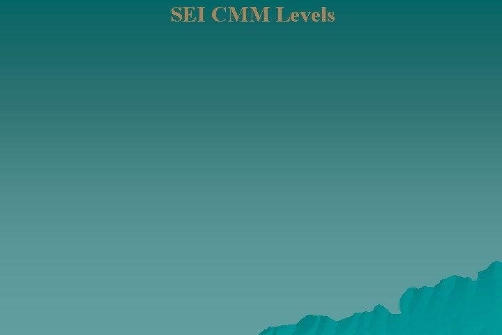 SEI CMM Levels 