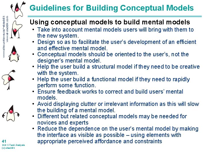 www. site. uottawa. ca/~elsaddik www. el-saddik. com Guidelines for Building Conceptual Models 41 Unit