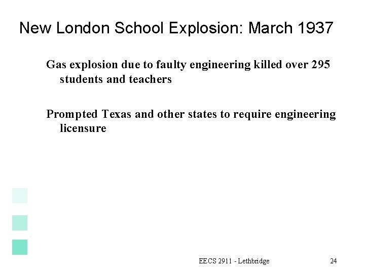 New London School Explosion: March 1937 Gas explosion due to faulty engineering killed over