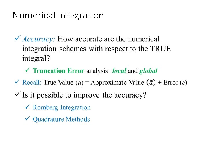 Numerical Integration • 