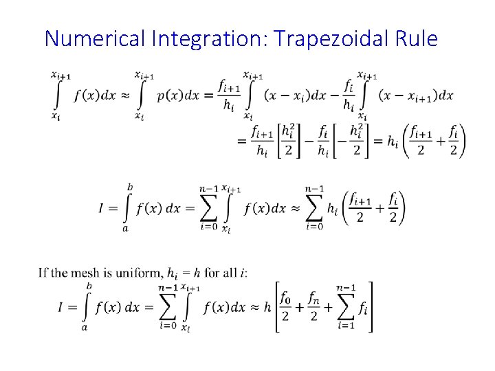 Numerical Integration: Trapezoidal Rule • 