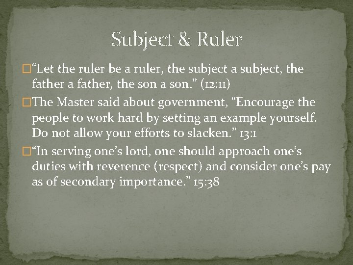 5 Basic Relationships According to Confucius So whos