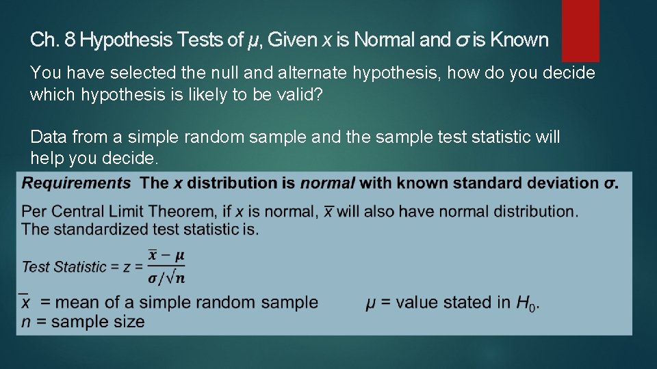Chapter 8 Section 8 1 Introduction to Statistical