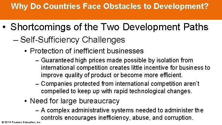 Why Do Countries Face Obstacles to Development Two
