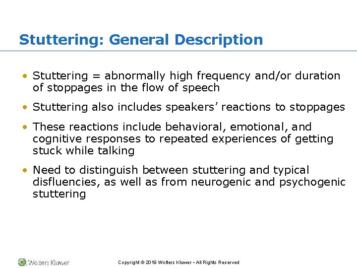 Stutter Columns Chapter 1 Introduction to Stuttering The Words We