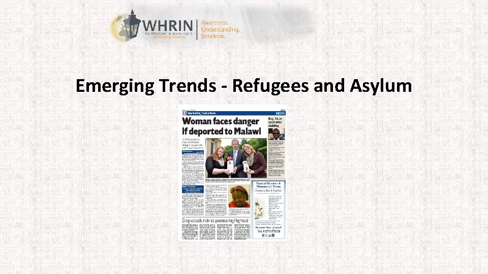 Emerging Trends - Refugees and Asylum 