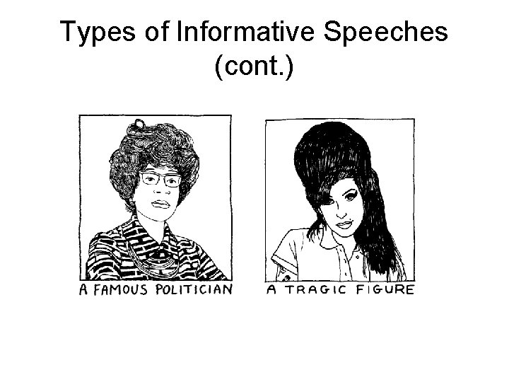 Types of Informative Speeches (cont. ) 