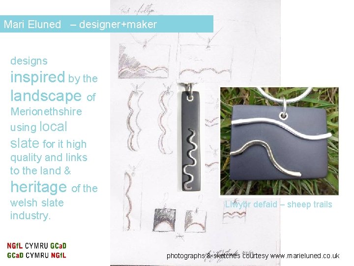 Mari Eluned – designer+maker designs inspired by the landscape of Merionethshire using local slate