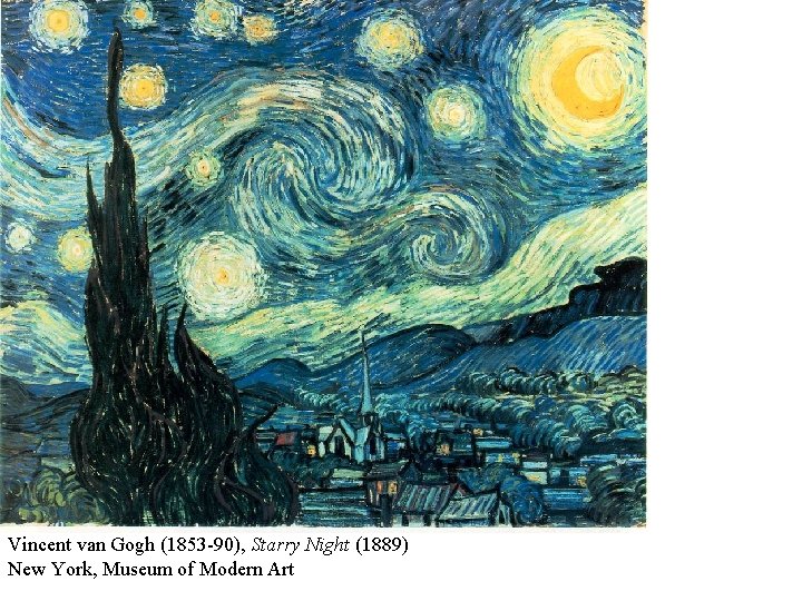 Vincent van Gogh (1853 -90), Starry Night (1889) New York, Museum of Modern Art