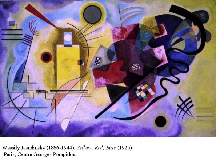 Wassily Kandinsky (1866 -1944), Yellow, Red, Blue (1925) Paris, Centre Georges Pompidou 