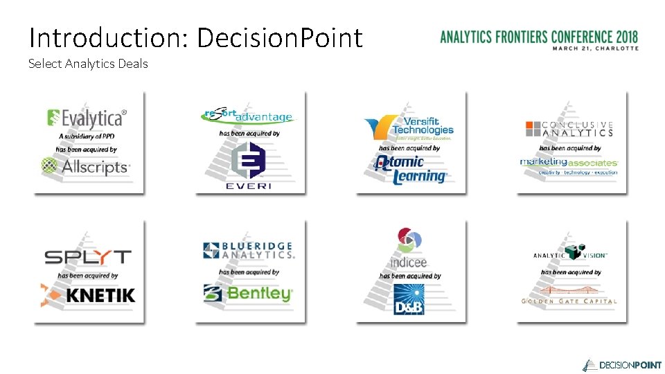 Introduction: Decision. Point Select Analytics Deals 