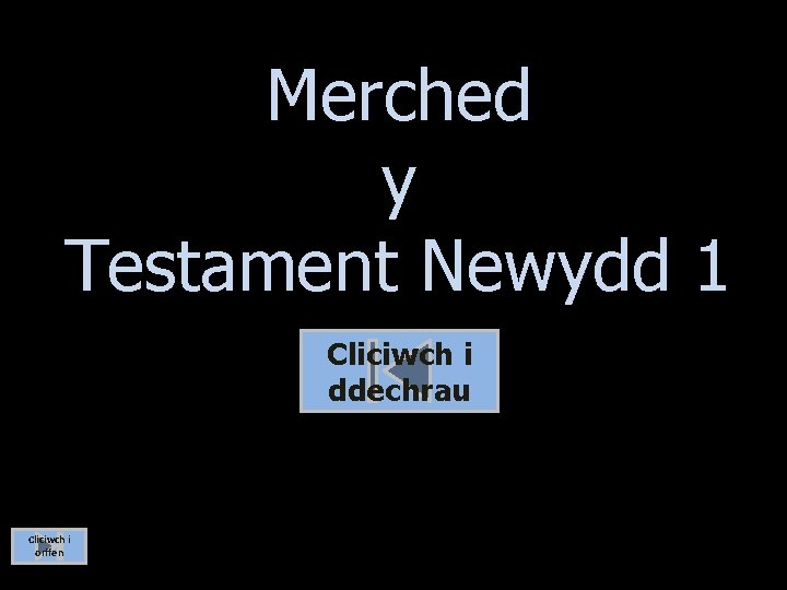 Merched y Testament Newydd 1 Cliciwch i ddechrau Cliciwch i orffen 