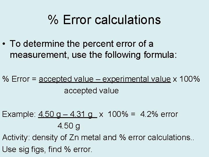 Measurement and Significant Figures Precision and Accuracy What