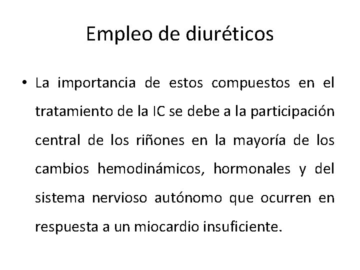 Empleo de diuréticos • La importancia de estos compuestos en el tratamiento de la