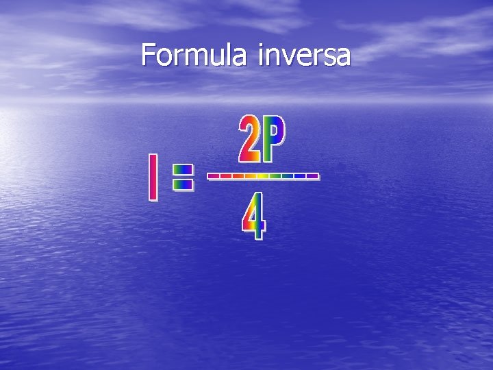 Formula inversa 