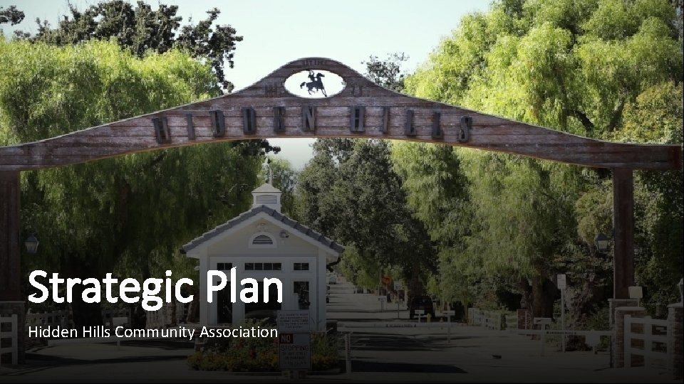 Strategic Plan Hidden Hills Community Association 