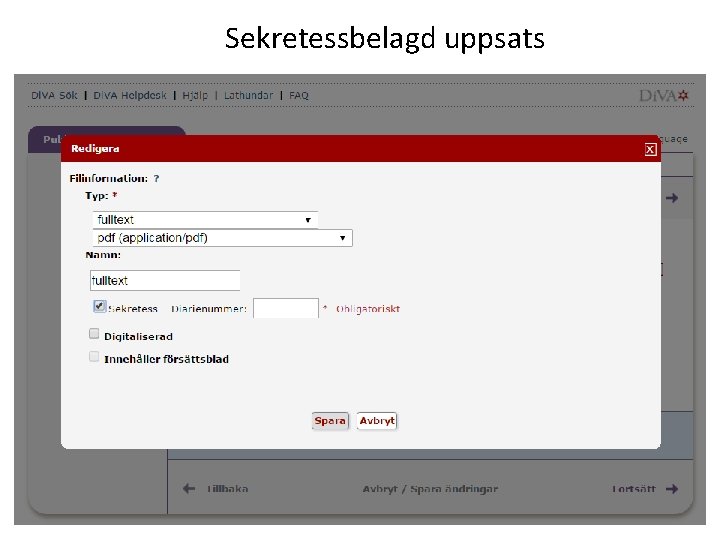 Sekretessbelagd uppsats 