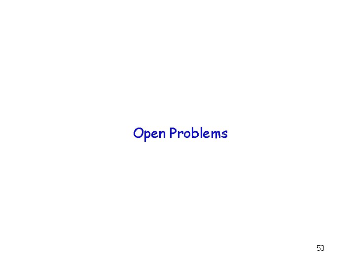 Open Problems 53 