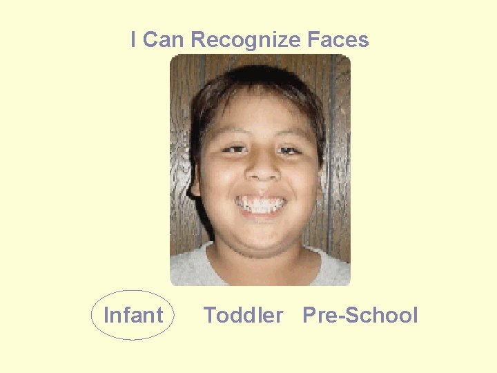 I Can Recognize Faces Infant Toddler Pre-School 