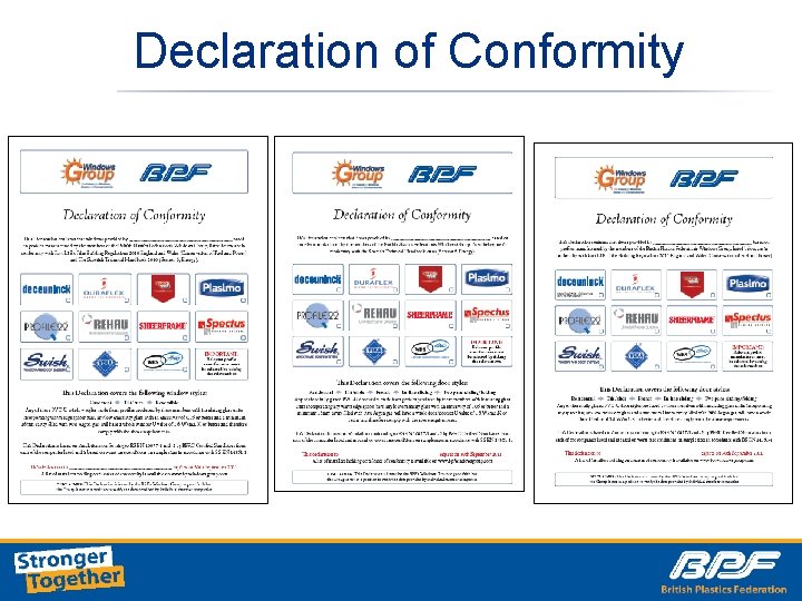 Declaration of Conformity 