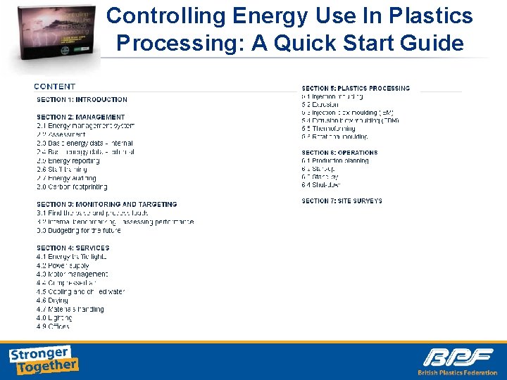 Controlling Energy Use In Plastics Processing: A Quick Start Guide 