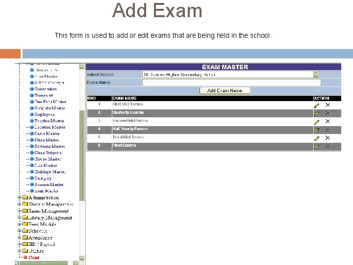 Add Exam This form is used to add or edit exams that are being Add Exam This form is used to add or edit exams that are being