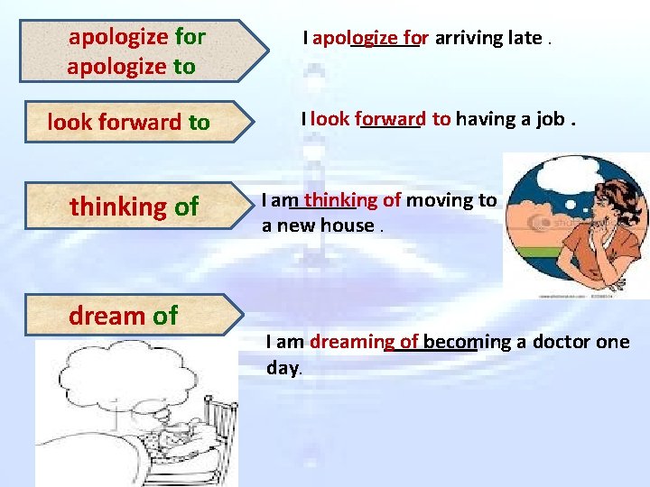 apologize for apologize to look forward to thinking of dream of I apologize for