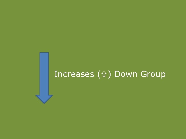 Increases ( ) Down Group 
