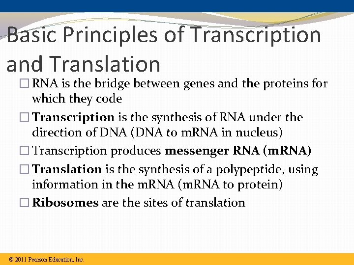 Basic Principles of Transcription and Translation � RNA is the bridge between genes and Basic Principles of Transcription and Translation � RNA is the bridge between genes and