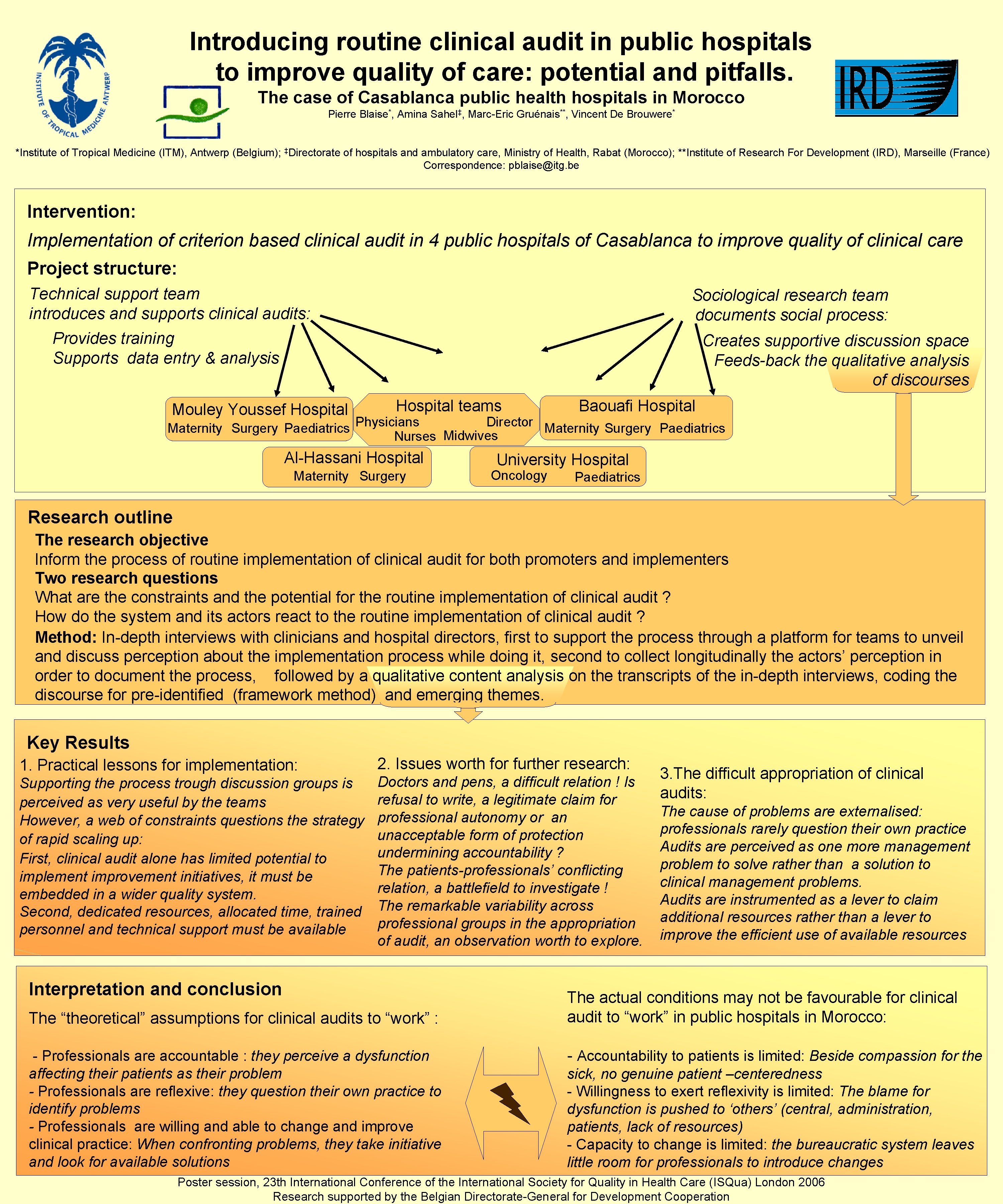 Introducing routine clinical audit in public hospitals to improve quality of care: potential and